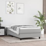 vidaXL Boxspring-sängram ljusgrå 80x200 cm tyg