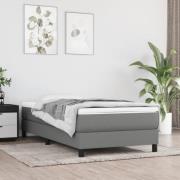 vidaXL Boxspring-sängram mörkgrå 90x200 cm tyg