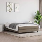 vidaXL Boxspring-sängram taupe 140x200 cm tyg