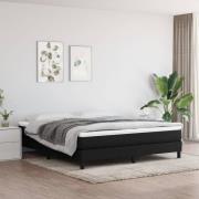 vidaXL Boxspring-sängram svart 180x200 cm tyg