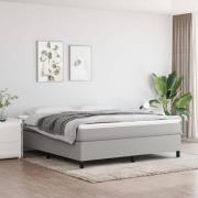 vidaXL Boxspring-sängram ljusgrå 180x200 cm tyg