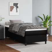 vidaXL Boxspring-sängram svart 90x200 cm konstläder