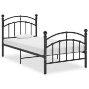vidaXL Sängram svart metall 100x200 cm