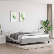 vidaXL Sängram utan madrass ljusgrå 180x200 cm tyg