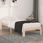 vidaXL Sängram massivt trä 75x190 cm