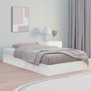 vidaXL Sängram vit 100x200 cm massivt trä