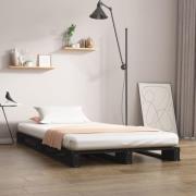 vidaXL Pallsäng 75x190 cm massiv furu svart