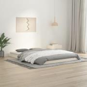 vidaXL Sängram vit 140x200 cm massiv furu