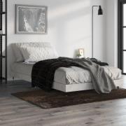 vidaXL Sängram betonggrå 90x200 cm konstruerad trä