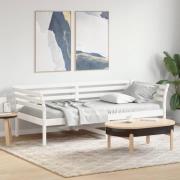 vidaXL Dagbädd utan madrass vit 100x200 cm massiv furu