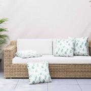 vidaXL Spridda Kuddar Löv 4 pcs Bladmönster 40 x 40 cm Polyester Tyg