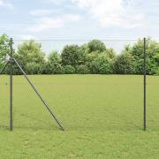 vidaXL Hexagonstängsel Grå 1,5 x 10 m PVC