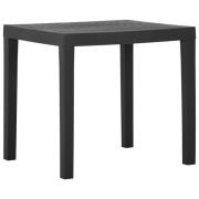 vidaXL Trädgårdsbord grå 79x65x72 cm plast
