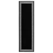 vidaXL Gångmatta svart BCF med motivbård 60x200 cm