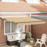vidaXL Utfällbar markis Flerfärgsdesign 350 x 250 cm