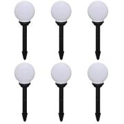 vidaXL Utomhuslampor 6 st LED 20 cm med markspett