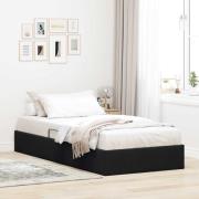 vidaXL Ottoman Sängram med lagring Svart 90 x 190 cm Sammet