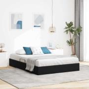 vidaXL Ottoman Sängram med lagring Svart 140 x 200 cm Sammet