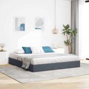 vidaXL Ottoman Sängram med lagring Mörkgrå 160 x 200 cm Sammet