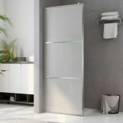 vidaXL Duschvägg med helfrostat ESG-glas 140x195 cm