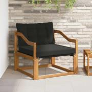 vidaXL Utomhussoffset Massivt Akaciaträ och Textilene Naturfärg