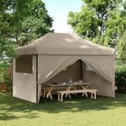 vidaXL Partytält Taupe 279 x 410 x 315 cm Oxford Tyg