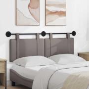 vidaXL Hängande Huvudgavel Väggmonterad Taupe 130 x 55 x 5 cm tyg