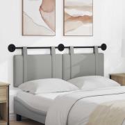 vidaXL Hängande Huvudgavel Väggmonterad Moln Grå 150 x 55 x 5 cm tyg