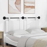 vidaXL Hängande Huvudgavel Väggmonterad Vit 150 x 55 x 5 cm tyg