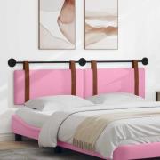 vidaXL Hängande Huvudgavel Väggmonterad Rosa 170 x 55 x 5 cm Antik PU