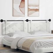 vidaXL Hängande Huvudgavel Väggmonterad Vit 210 x 55 x 5 cm Konstläder