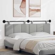 vidaXL Hängande Huvudgavel Väggmonterad Moln Grå 190 x 55 x 5 cm tyg