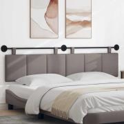 vidaXL Hängande Huvudgavel Väggmonterad Taupe 210 x 55 x 5 cm tyg