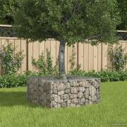 vidaXL Gabion upphöjd säng Silver