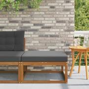 vidaXL Utomhuspall Massivt Akaciaträ Naturfärg