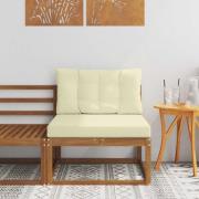 vidaXL Utomhus Mellansoffa Naturfärg