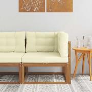 vidaXL Utomhus Hörnsoffa Naturfärg