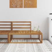 vidaXL Utomhus modulsoffa Naturfärg 115 x 83 x 73 cm Massivt Akaciaträ