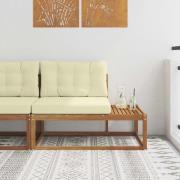 vidaXL Utomhus modulsoffa med kudde Naturfärg 115 x 83 x 73 cm