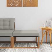 vidaXL Utomhuspall Massivt Akaciaträ och Textilene Naturfärg