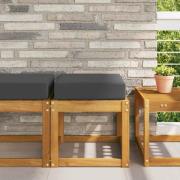 vidaXL Utomhus sitskudde Antracit 40 x 40 x 8 cm 100% Polyester