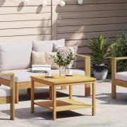 vidaXL Sidobord Olivenatur 60 x 60 x 45 cm Massivt Akaciaträ