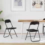 vidaXL Fällstol 2 pcs Svart 48 x 44 x 78 cm Sammet