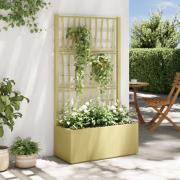 vidaXL Trädgårdsplanterare med trellis Grön 80 x 36 x 140 cm PP