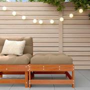 vidaXL Trädgårdsfotpall Massivt furu VaxBrun