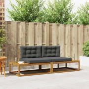 vidaXL Utomhussoffset med kudde 2 Stycke Naturlig och Antracit