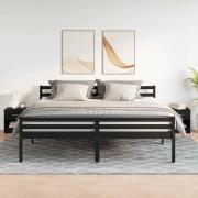 vidaXL Sängbord 2 st med låda svart 39x28x41 cm