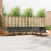 vidaXL Utomhussoffset 6 Stycke Naturlig och Antracit