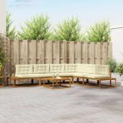 vidaXL Utomhussoffset Naturlig och Grädde