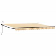 vidaXL Elektrisk Retraktabel Markis Orange och vit 4,5 × 3 m